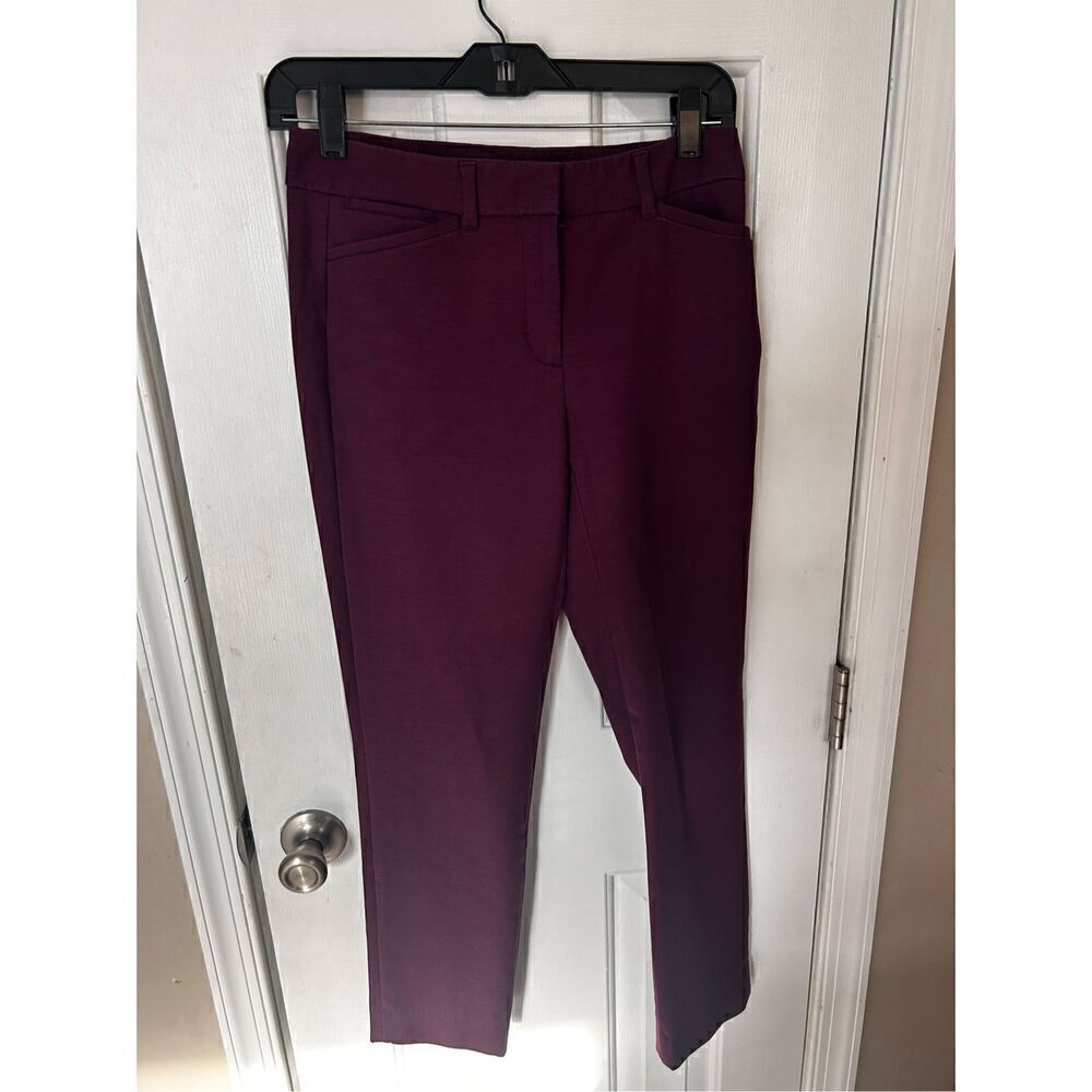 White House black market purple ankle pants dress pants size 0